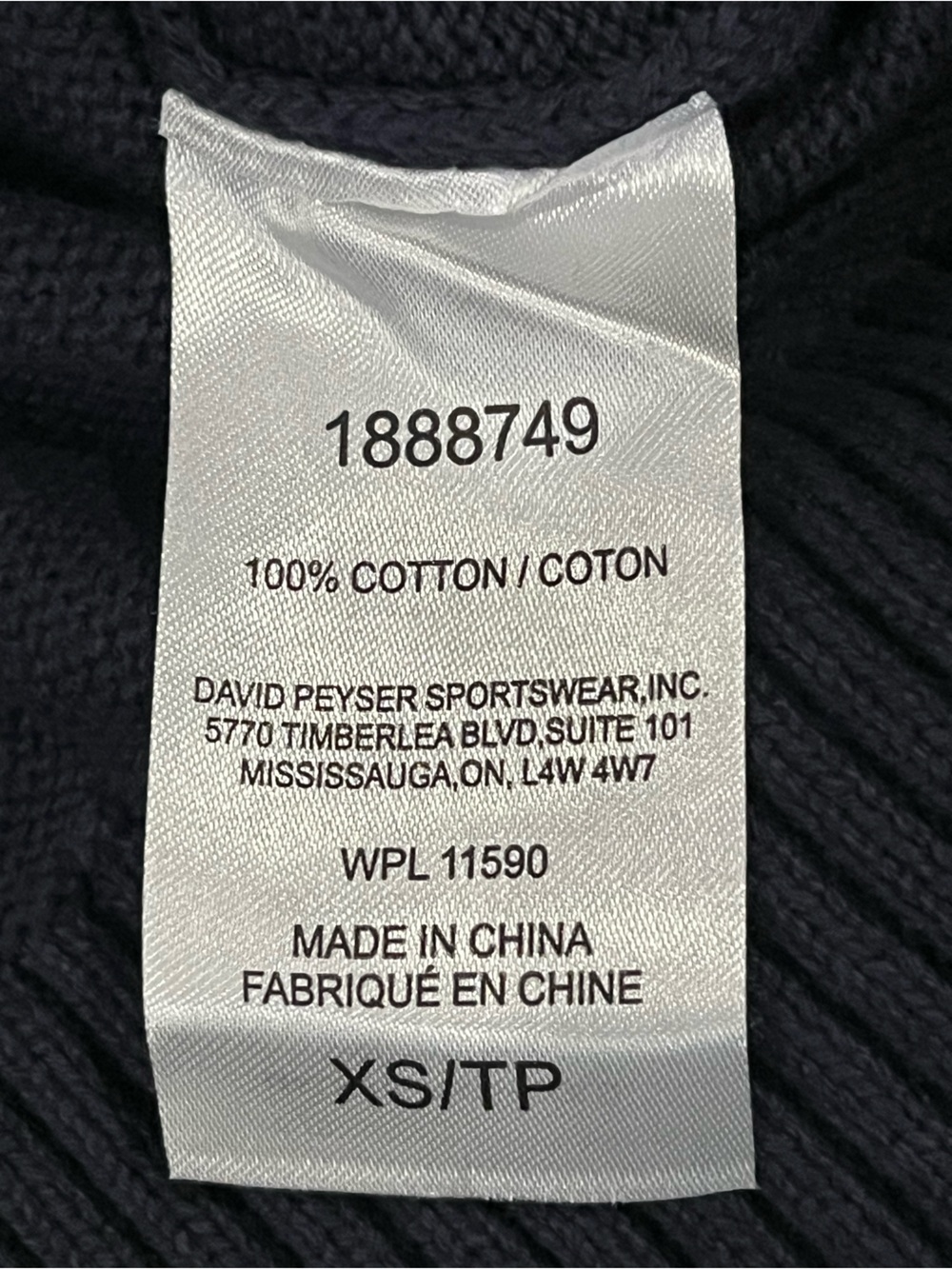 NWT Original Weatherproof Vintage 100% Cotton Canada Sweater Red and Blue - Picture 9 of 10